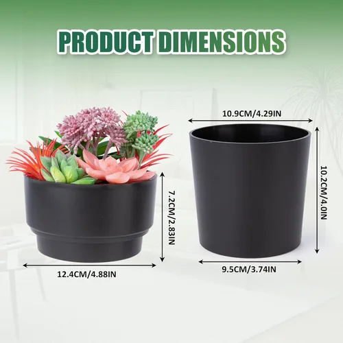 Vista 3 de BarGifts Maceta de Flores Negra Caja de Seguridad de Desviación, Caja de Almacenamiento Secreto Oculta Mantén Tus Objetos de Valor Seguros Como
