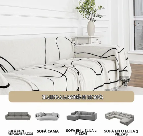 Vista 5 de MEETSKY Funda de sofá para sofá de cojines, protector de muebles de sofá, fundas de sofá de chenilla, fundas de sofá seccional para mascotas, funda
