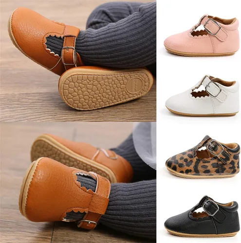 Vista 3 de myppgg Zapatos planos Mary Jane para bebé niña, con lazo brillante, vestido de princesa, zapatos de cuna antideslizantes para niños pequeños que