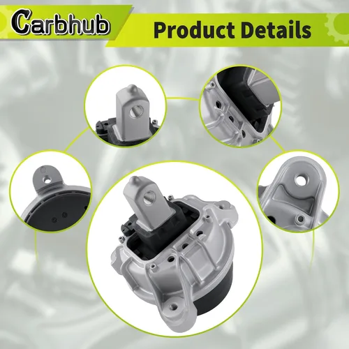 Vista 6 de Carbhub 22116786528 Soporte de motor izquierdo derecho para BMW 528i 535i 640i 740i Gran Coupe GT Base Sedan 3.0L 4.4L 6.0L 2010-2018 Soporte