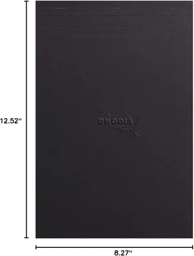 Vista 5 de Rhodia Touch 116113C - Bloque negro Maya Pad A4+ New Ruler Cross - 50 hojas - Clairefontaine Maya papel negro 4.23 oz/m - para caligrafía y dibujo