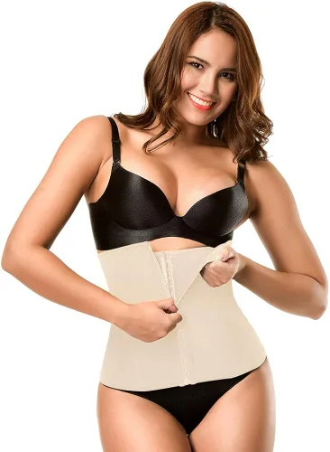 Vista 3 de FeelinGirl Latex Waist Trainer for Women Tummy Control Shapewear Waist Cincher Hourglass Body Shaper Workout 25-Steel Bones
