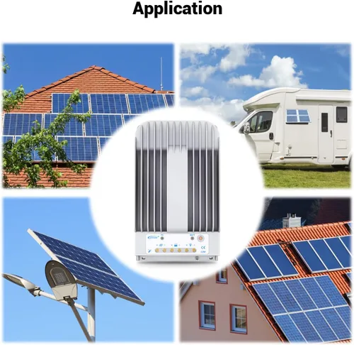 Vista 6 de EPEVER MPPT Controlador de carga solar - Controlador de carga de panel solar automático de 20 A 12 V/24 V con Max.PV 150V, medidor remoto, sensor