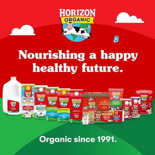 Vista 10 de Horizon Organic Growing Years - Leche entera con DHA Omega 3, medio galón, orgánico, 64 onzas líquidas