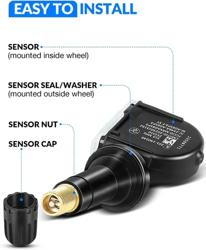 Vista 8 de Sensor TPMS preprogramado YZHIDAINF para: Chevy Impala 2006-2020 Malibu Tahoe Equinox Cruze para: GMC Acadia para: - Cadillac Escalade 315MHz Sensor