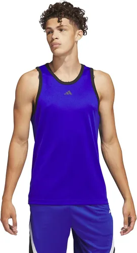 Vista 2 de adidas Camiseta sin mangas de 3 rayas para hombre