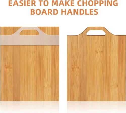 Vista 7 de Mikinona Plantilla de plantilla de mango de tabla de cortar acrílica para tablas de charcutería, guía de cocina reutilizable con agarre cómodo