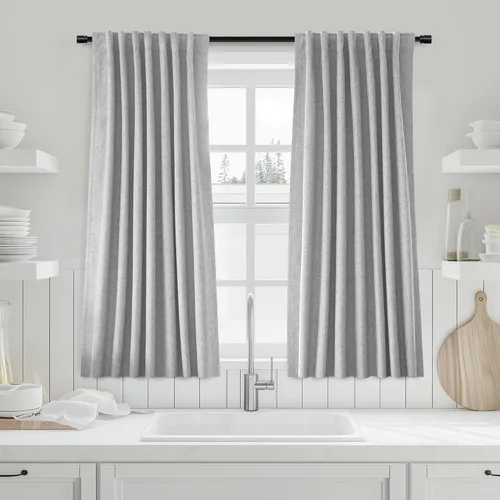 Vista 76 de UHITECH Short Blackout Curtains for Bedroom 24 Inch Long 2 Panels, Beige