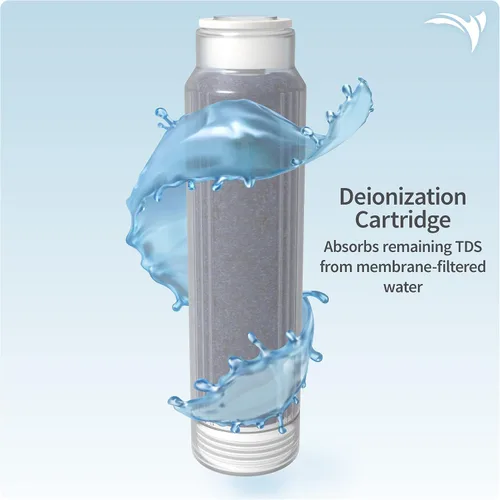 Vista 5 de AquaticLife Kit de filtro RO/DI de 10 pulgadas, 100 GPD, carbono Incluye sedimento, bloque de carbono para reducción de cloro, membrana RO de 100