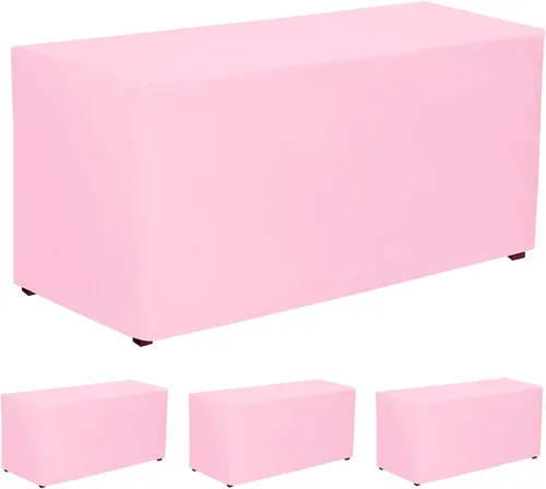 Vista 28 de PLOYMONO - Juego de 2 manteles ajustables, mantel de longitud hasta el suelo para mesa rectangular de 4 pies (122x61 cm) de poliéster, ideal
