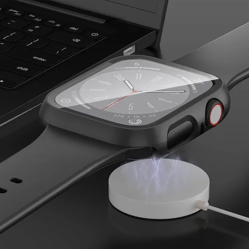 Vista 5 de 6-Pack de fundas compatibles con Apple Watch Series SE 3(2025)/SE 2/SE/6/5/4 de 40 mm con protector de pantalla de vidrio templado, funda protectora
