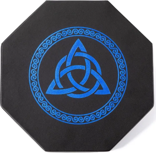 Vista 7 de DND Bandeja de dados – Bandeja de 9 pulgadas de calidad prémium Dungeons and Dragons – Exquisitamente detallado diseño de árbol del mundo azul