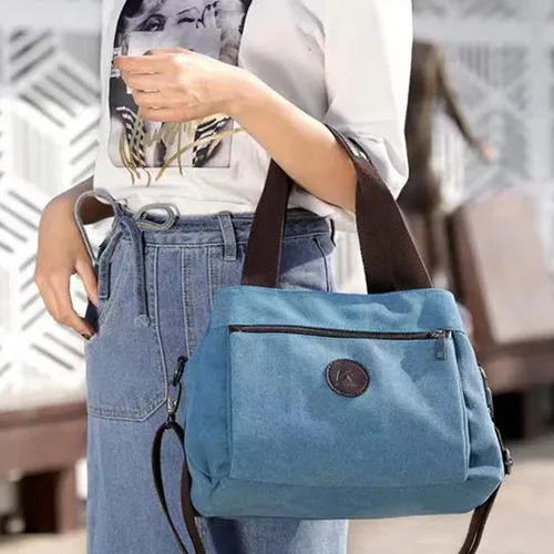 Vista 2 de Lytosmoo Women Canvas Hobo Crossbody Shoulder Tote Bag Vintage Multi-pocket Handbags Casual Purse Messenger Work Bags
