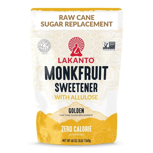 Vista 9 de Edulcorante Lakanto Golden de Fruta del Monje con Alulosa, Sustituto de Azúcar de Caña Cruda, Extracto de Fruta del Monje, Reemplazo de Azúcar Cruda