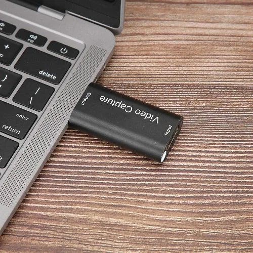 Vista 5 de Hilitand USB 2.0 FHD 1080P@60fps Tarjeta de captura de audio y vídeo Caja grabadora adaptador para transmisión en vivo, enseñanza