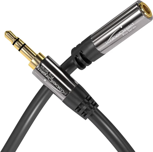 Vista 2 de KabelDirekt cable de extensión de audio estéreo macho a hembra (1/8 pulgada)