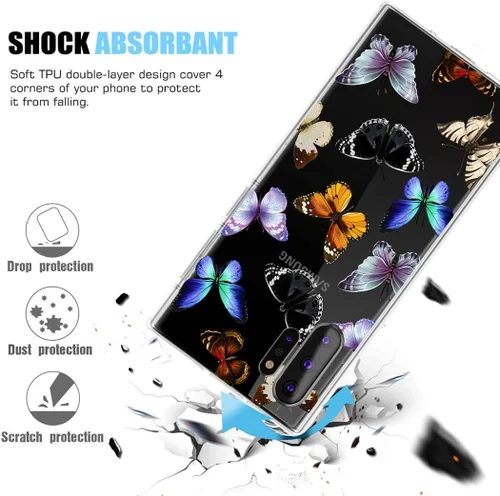 Vista 7 de Funda de teléfono para Galaxy Note 10 Plus 5G, para Samsung Note10+ para niñas, funda protectora transparente de TPU suave transparente para Samsung
