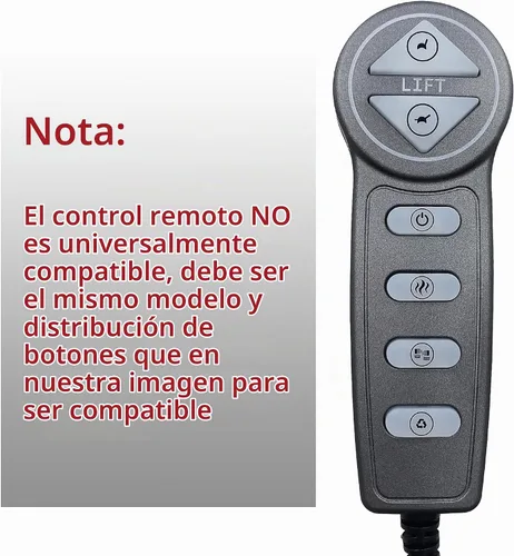 Vista 5 de Control remoto de masaje no universal de 6 botones y 8 pines masculinos
