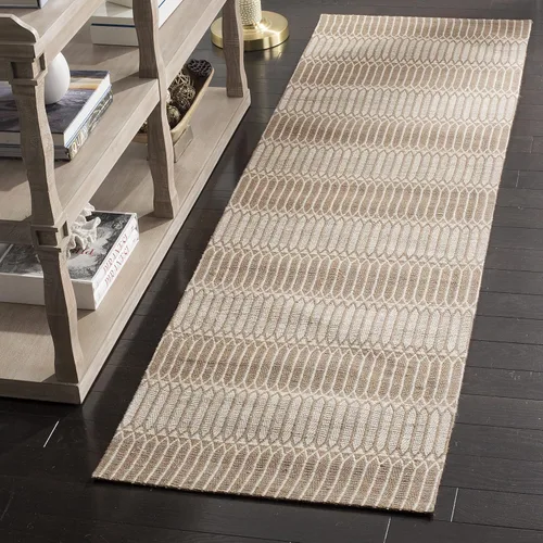 Vista 10 de SAFAVIEH Marbella Collection - Alfombra de pasillo, 2 pies 3 pulgadas x 8 pies, color beige, viscosa hecha a mano, ideal para zonas de alto tráfico