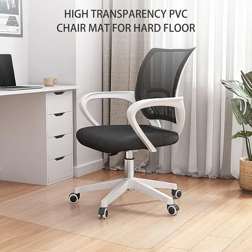 Vista 7 de Alfombrilla para silla de oficina para suelos duros - 45''×53'', protector de suelo transparente de PVC resistente para madera/azulejos