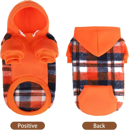 Vista 40 de PUPTECK Sudadera con Capucha para Perro Sudadera para Cachorro Suéter Cálido para Perro Ropa de Invierno Abrigos para Clima Frío para Perros Negro