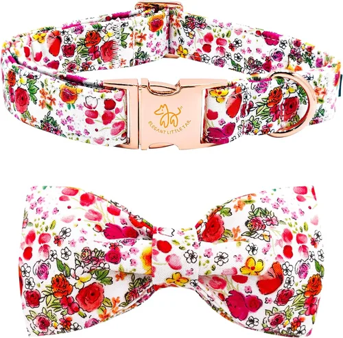 Vista 35 de Elegant little tail Independence - Collar patriótico para mascotas con pajarita para mascotas del 4 de julio de algodón suave para mascotas