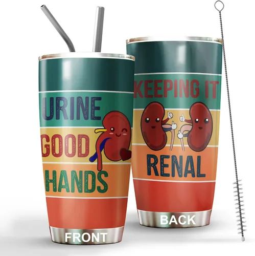 Vista 7 de Urology - Vaso de regalo para urólogo, tapa de popote de acero inoxidable de 20 onzas, regalo divertido para urólogo, regalo para el día nacional