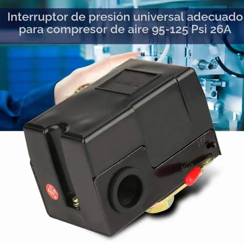 Vista 2 de Acogedor Control del interruptor de presión del compresor de aire 95-125 PSI 20A 220V