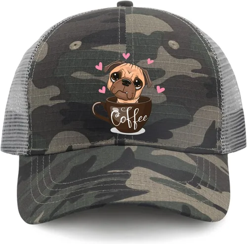 Vista 9 de Caps Pug Dog Baseball Cap, Vintage Caps for Men
