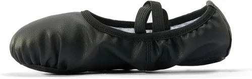 Vista 2 de missfiona Zapatillas de ballet de cuero PU para mujer Negro