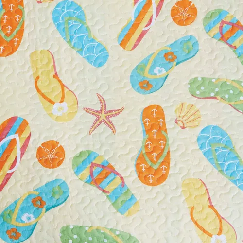 Vista 5 de C&F Home Sunny Splash - Juego de edredón individual de 2 piezas