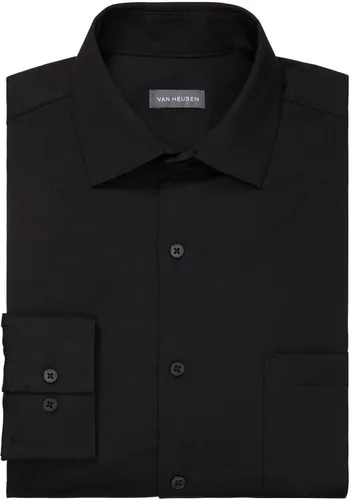 Vista 3 de Van Heusen Camisa de vestir para hombre de ajuste regular con protección contra manchas elástica