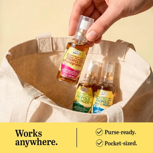 Vista 5 de Beelife Spray de propóleo para la garganta, espray de propóleo de abeja para apoyo inmunológico natural y alivio del dolor de garganta, rico