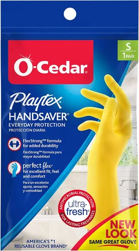 Vista 2 de PLAYTEX HandSaver - Guantes de goma para limpieza de cocina y hogar, pequeños (paquete de 10)