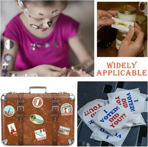 Vista 5 de 100-1000 PCS Pegatinas Personalizadas Etiquetas Personalizadas, JOVELLO Etiquetas Adhesivas Personalizadas para Negocios, Logo, Oficina, Fiestas
