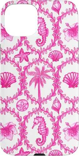 Vista 9 de Funda rosa hawaiana para iPhone 16 Coastal Nieta Coco Girl Preppy