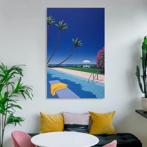 Vista 6 de Hiroshi Nagai - Decoraciones para dormitorio, decoración estética para habitación, arte para el hogar, marco de trabajo, póster, pintura decorativa