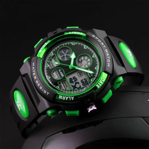 Vista 5 de PASNEW Kids WatchBoy Sports Waterproof WatchLED 50M Alarm Calendar Outdoors WatchWatches with Luminous