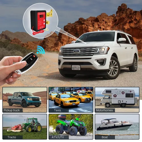 Vista 7 de Interruptor Inteligente de Desconexión de Batería de 12V con Control Remoto - Perfecto para Automóviles, Camiones, Casas Rodantes y Vehículos Todo