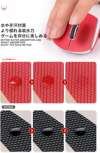 Vista 5 de HOTLINEGAMES Gaming Gears SUPERGRIP - Juego de cintas de agarre para Logitech G Pro X Superlight, Superlight 2, absorbente de sudor, alto
