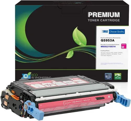Vista 6 de Cartucho de tóner remanufacturado de la marca MSE para HP Q5952A (HP 643A) Amarillo