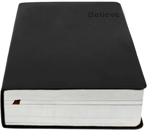 Vista 10 de Lemical Cuaderno de cuero grueso de 720 páginas, diario de escritura, cuaderno grueso de 360 hojas de papel rayado, diario de viaje, regalo ideal