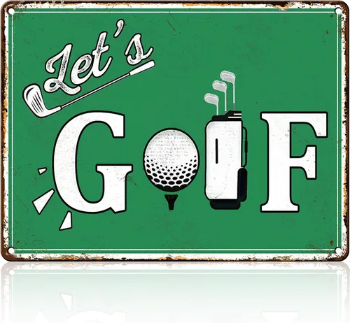 Vista 13 de Golf Girl Metal Tin Sign Golf Metal Poster Never Underestimate A Lady Who Plays Golf Funny Vintage Tin Sign Wall Plaque Poster 12x16inch