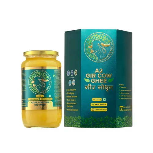 Vista 10 de GirOrganic Mantequilla A2 Ghee orgánica alimentada con pasto Mantequilla saludable alternativa A2 Ghee orgánica alimentada con pasto para cocinar