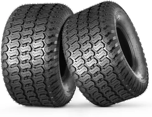 Vista 13 de MaxAuto Fox V2 - Juego de neumáticos para cortacésped (15x6.00-6), Reemplazo de neumático 15x6x6nhs para cortacésped, Tractor de jardín, Neumático