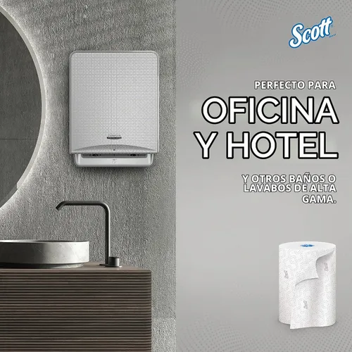 Vista 5 de Scott Professional toallas de papel en rollo de alta capacidad, a granel (25702), de fibra dura, diseño elevado, bolsillos de absorción