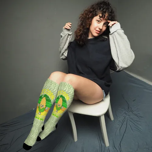 Vista 4 de devor Dress Socks Dress Sock Womens Work Boot Sock Fashion It's Corn a big lump with knobs It Has The Juice Sock