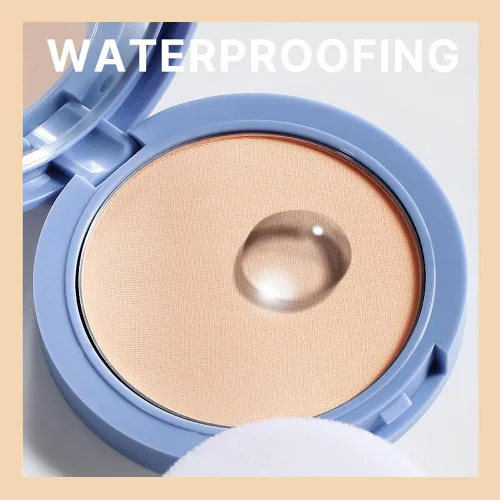 Vista 4 de Polvos compactos de control de aceite para el rostro de Kaely, polvo compacto mate de perfección, maquillaje de acabado duradero a prueba de agua