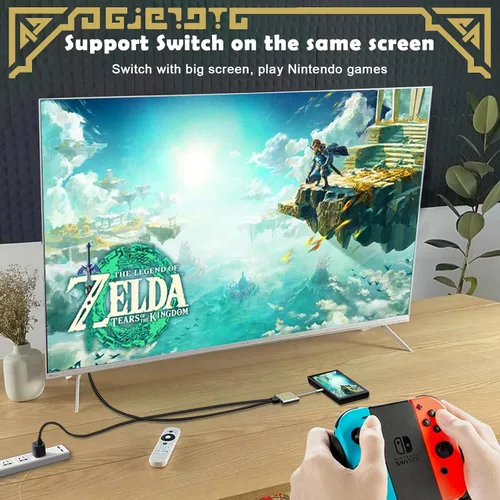 Vista 3 de Switch Docking Station for Nintendo Switch,Portable Switch Dock with HDMI TV USB 3.0 Port and USB C for with Nintendo Switch OLEDSteam DeckMacBook