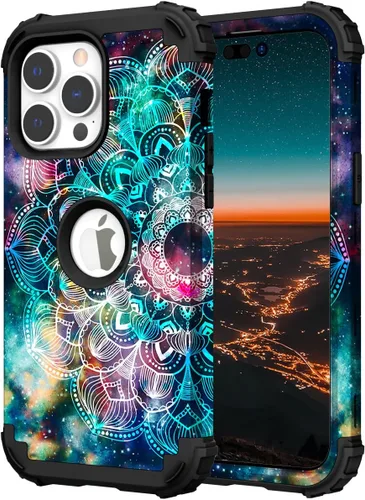 Vista 168 de Hocase Funda para iPhone Air de 6.5 pulgadas, resistente a prueba de golpes, goma de silicona suave, parachoques de plástico duro, funda protectora